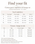 Cotton Gauze Nightwear – Lace Trim & Floral Embroidery (Nightdress or Set) | Lian Collection