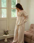 Bamboo Cotton Embroidered Sleepwear | Set or Nightgown | Lian