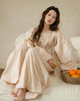 Bamboo Cotton Embroidered Sleepwear | Set or Nightgown | Lian