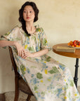 Bamboo Cotton Pajama Set or Nightdress – Green Watercolour Floral | Lian Collection