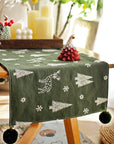Embroidered Christmas Table Runner – Rustic Holiday Motifs | Lian Collection
