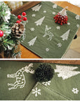Embroidered Christmas Table Runner – Rustic Holiday Motifs | Lian Collection
