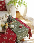 Embroidered Christmas Table Runner – Rustic Holiday Motifs | Lian Collection