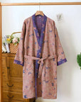 Double‑Layer Gauze Cotton Kimono Robe – Artisan Print | Lian Collection