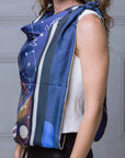 Zodiac Silk Scarves - Tarot Spiritual Gifts - Women's Silk Scarves-Gifts for Mother's day-Blue Silk Scarves - Cashmere Scarves