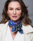 Zodiac Silk Scarves - Tarot Spiritual Gifts - Women's Silk Scarves-Gifts for Mother's day-Blue Silk Scarves - Cashmere Scarves