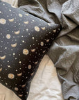 Pure Mulberry Silk Pillowcase Celestial Theme Gift for Boys Hair Cosmic Night Sky Bedding Gift for Astronomy Lovers Silk Pillow for Him