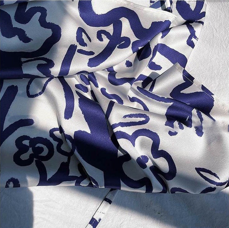 100% Muberry silk pillowcases， abstract art home decor gift for him