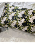 Luxury 100% Silk Pillowcase | White Rose Floral Print | Zipper Closure | Hypoallergenic & Anti-Frizz  | Pillowcase for Skin Care