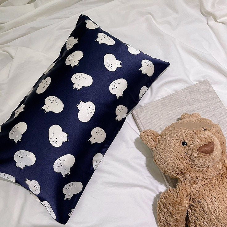 Mulberry Silk Pillowcase for Children and Adults Two Size Option Animal Pattern Silk Pillow Case for New Babies Gift for New Parents