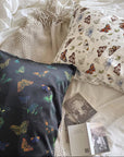 100% Mulberry Silk Pillowcase - Butterfly and Floral Garden Design, Envelope Closure, Anti-Frizz, Wrinkle - Resistant Silk Bedding