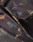 100% Mulberry Silk Pillowcase - Butterfly and Floral Garden Design, Envelope Closure, Anti-Frizz, Wrinkle - Resistant Silk Bedding