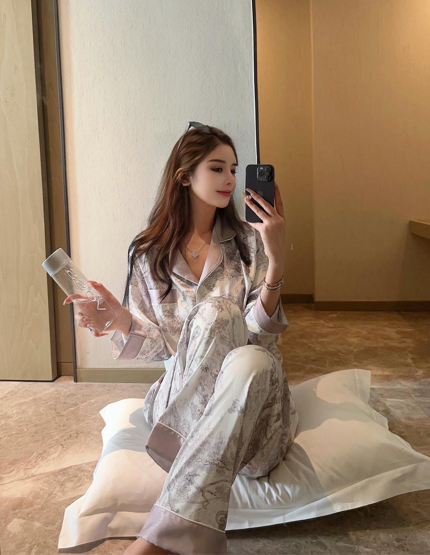 oriental silk pyjamas set