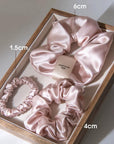 Luxury 22mm Mulberry Silk Hair Scrunchies Set – Gentle, No-Crease Hair Ties for Women – Multiple Sizes & Colors – Perfect Bridesmaids Gift