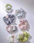 Luxury 22mm Mulberry Silk Hair Scrunchies Set – Gentle, No-Crease Hair Ties for Women – Multiple Sizes & Colors – Perfect Bridesmaids Gift