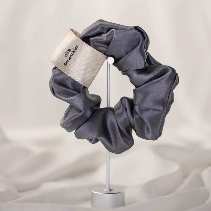 Luxury 22mm Mulberry Silk Hair Scrunchies Set – Gentle, No-Crease Hair Ties for Women – Multiple Sizes &amp; Colors – Perfect Bridesmaids Gift