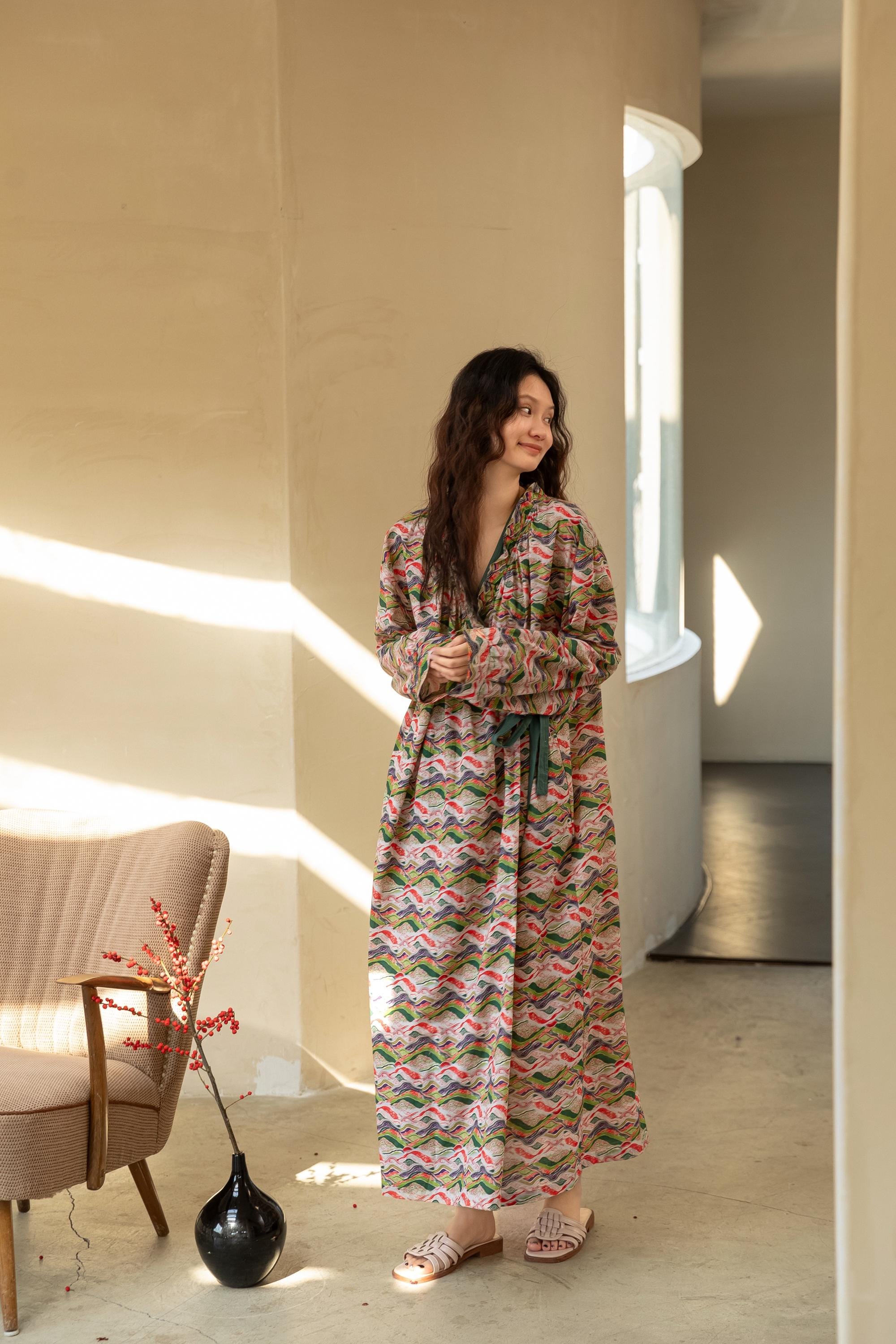 kimono style dressing gown cotton Cotton Kimono Robes for Women Indian Dressing Gown Unisex Blockprint Beach Cover ups Bridesmaid Gifts