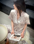 summer silk pyjamas set