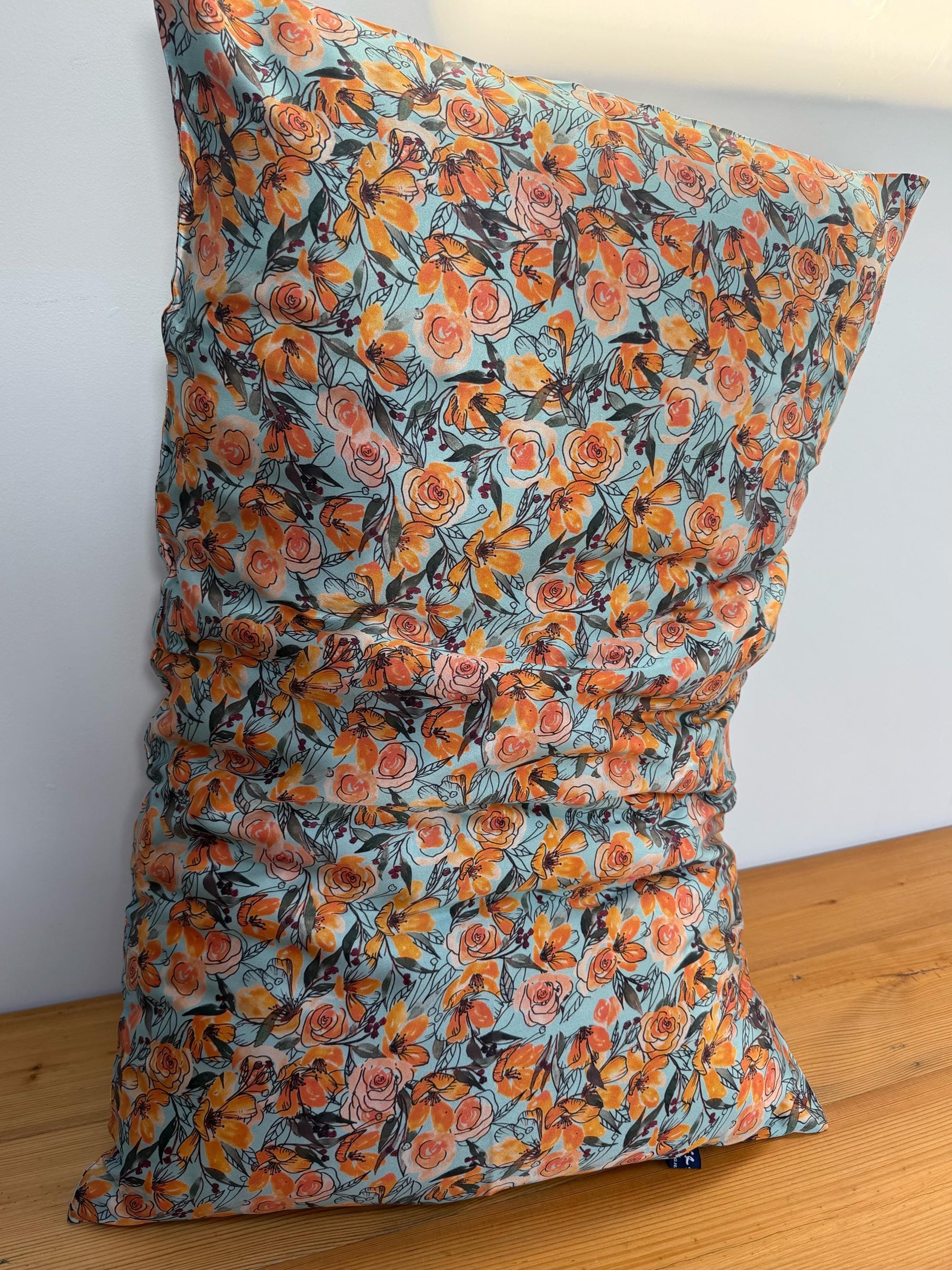 Mulberry Silk Pillowcase: Vintage Floral Cottagecore Bedding