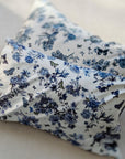 Luxury 22mm Silk Pillowcase - Blue and White Floral Butterfly Print | 100% Mulberry Silk Pillow Cover | Hypoallergenic Silk Bedding |