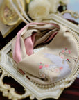 Hand-Embroidered Silk Scarf: Crane Motif, Su Embroidery, Oriental Gift