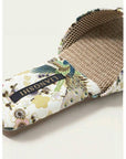 Embroidered Oriental Slippers: Handmade Open Totes Footwear, Causual House Shoes
