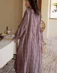Bohemian Embroidered Cotton Gauze Loungewear Set | Two-Piece Pants or Dress Robe Style | Soft Breathable Sleepwear Home Outfit for Women