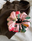 Mulberry Silk Hair Scrunchie: Floral Print, Gentle Hold， Multi Patterns