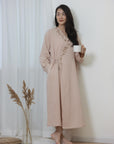 Hand-Embroidered Gauze Cotton Kimono Robe: Lightweight Summer Lounge Wear