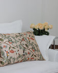 Luxury Pure Mulberry Silk Pillowcase with Floral Bird Pattern Anti-Aging Beauty Sleep Pillowcase for Hair and Skin Care Gift for Her