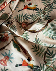 Luxury Pure Mulberry Silk Pillowcase with Floral Bird Pattern Anti-Aging Beauty Sleep Pillowcase for Hair and Skin Care Gift for Her