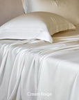 TENCEL Lyocell Bed Sheet and Two PillowcasesSet: Eucalyptus Fiber, Organic Fibre Silk Bedding