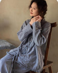 Gauze Cotton Loungewear Set: Breathable Linen-Look Pajamas