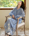 Embroidered Gauze Cotton Loungewear Set or Dress: Relaxed Fit Sleepwear