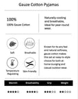 Double Layer Gauze Loungewear, Purple Pajamas and Sleepwear – Women’s Relaxed Long Sleeves Cotton Pajama Pants Set or Dress Gown