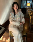 Organic Woven Cotton Loungewear - Embroidered Pajama