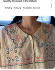 Organic Woven Cotton Loungewear - Embroidered Pajama