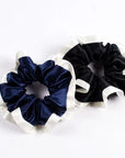 25 Momme Pure Silk Hair Scrunchies | Duo-Tone Satin Elastic Hair Ties | Soft & Gentle | Stocking Stuffer | 3 for 10% Off | Gift for Her