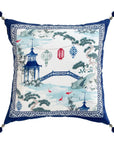 Blue and White Cushion Cover, Chinoiserie Throw Pillow Cases, Oriental Sofa Bed Pillows, French Country Decorative Set, Christmas Gift Décor