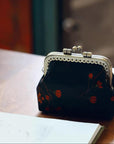 Mini Xiangyun Silk Coin Purse | Handmade Oriental Kiss-Lock Pouch | Vintage Chinese Brocade Clutch Gift for Women