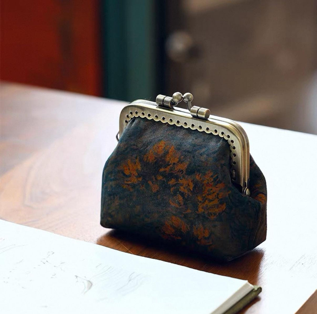 Mini Xiangyun Silk Coin Purse | Handmade Oriental Kiss-Lock Pouch | Vintage Chinese Brocade Clutch Gift for Women