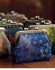 Mini Xiangyun Silk Coin Purse | Handmade Oriental Kiss-Lock Pouch | Vintage Chinese Brocade Clutch Gift for Women