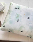 Panda Pattern 25 Momme Mulberry Silk Pillowcase with Matching Hair Scrunchies Set– Envelope Closure - Cultural Gift Idea
