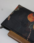 Handmade Silk Handbag with Wooden Clasp | Natural Dyed Xiangyun Silk Persimmon Print Crossbody | Oriental Heritage Evening Purse