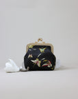Handmade Silk Coin Purse | Oriental Embroidered Mini Purse with Vintage Metal Frame | 10 Designs | Heritage Gift for Women