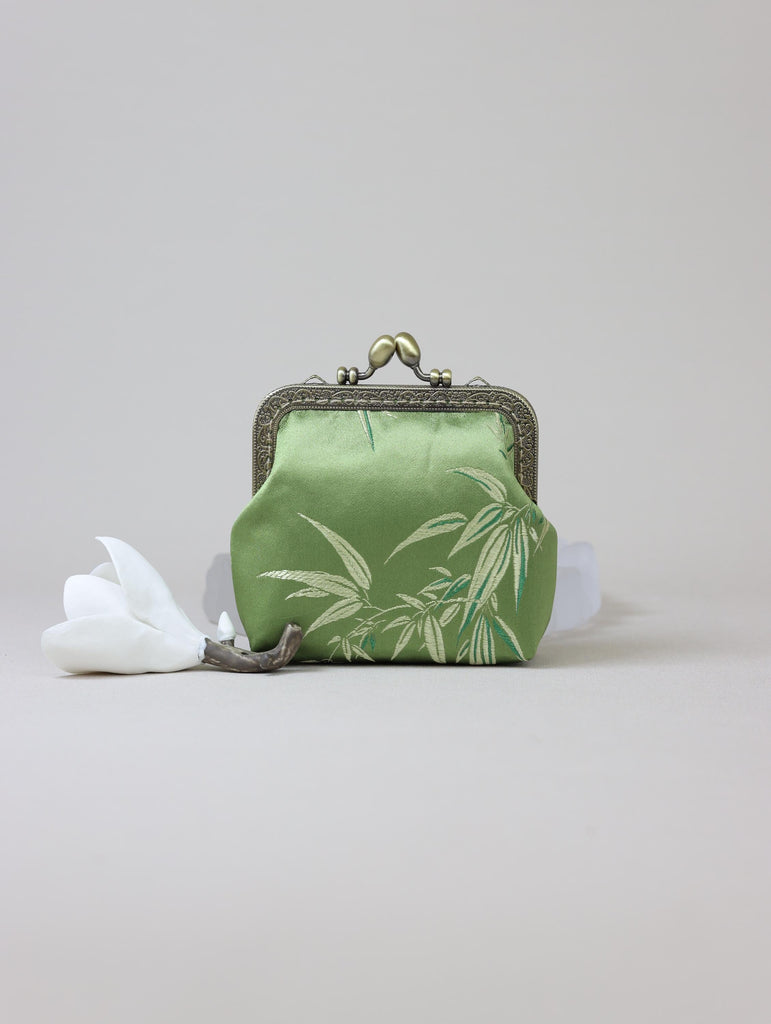 Handmade Silk Coin Purse | Oriental Embroidered Mini Purse with Vintage Metal Frame | 10 Designs | Heritage Gift for Women