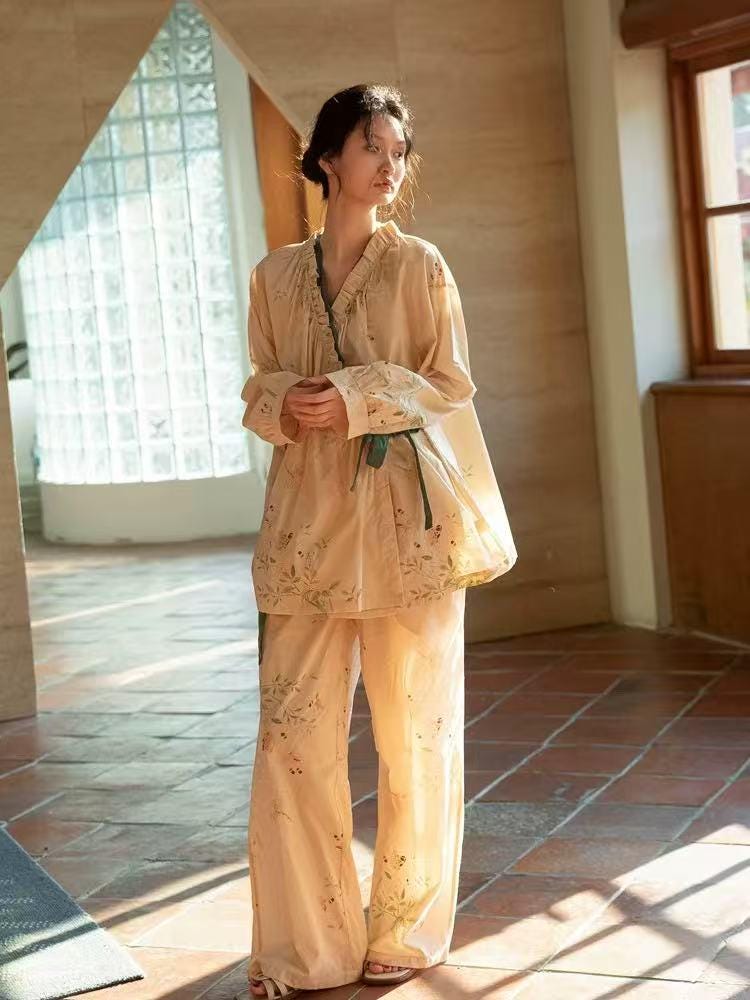Luxury Cotton Robe for Women Christmas gift for Her All-Season Long Sleeve Lounge Robe, Winter Bathrobe for Indoor and Outdoor Wear