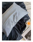 Blue Stripe Mulberry Silk Pillowcase: 22 Momme Luxury Bedding