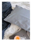 Blue Stripe Mulberry Silk Pillowcase: 22 Momme Luxury Bedding