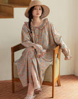 Bamboo Cotton Pajama Set: Lightweight Button-Up Loungewear, Cotton Sleepwear, Long Sleeves Pyjamas